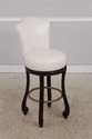 72846: Set of 4 White Leather Revolving Seat Bar S