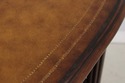 72847: Leather Top Victorian Style Carved Mahogany