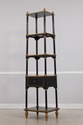 73049: Regency Black & Gold 5 Tier Etagere Bookshe