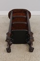 72847: Leather Top Victorian Style Carved Mahogany