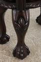 72847: Leather Top Victorian Style Carved Mahogany