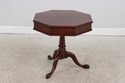 L72848: HENKEL HARRIS Mahogany Octagon Lift Top Ta