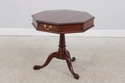 L72848: HENKEL HARRIS Mahogany Octagon Lift Top Ta