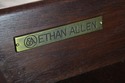 72906: ETHAN ALLEN Inlaid Townhouse Burl Wood Bomb