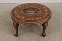 72925: Vintage Anglo Indian Round Inlaid Coffee Ta