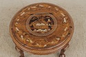 72925: Vintage Anglo Indian Round Inlaid Coffee Ta