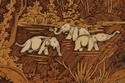 72925: Vintage Anglo Indian Round Inlaid Coffee Ta