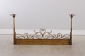 F72956: Gold Finish Iron Gothic Fireplace Fender S
