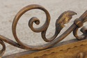 F72956: Gold Finish Iron Gothic Fireplace Fender S
