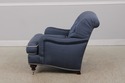 F72976: Pair LILLIAN AUGUST Blue Upholstered Club 