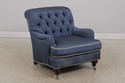 F72976: Pair LILLIAN AUGUST Blue Upholstered Club 