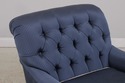 F72976: Pair LILLIAN AUGUST Blue Upholstered Club 