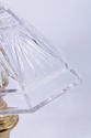 LF73021: WATERFORD Crystal Shade Brass Table Lamp