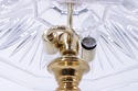 LF73021: WATERFORD Crystal Shade Brass Table Lamp