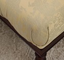 73038: VANGUARD Damask Upholstered Tufted Settee