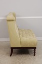 73038: VANGUARD Damask Upholstered Tufted Settee