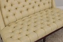 73038: VANGUARD Damask Upholstered Tufted Settee