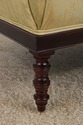 73038: VANGUARD Damask Upholstered Tufted Settee