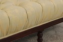 73038: VANGUARD Damask Upholstered Tufted Settee