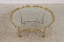L73047: LABARGE Brass & Glass Cocktail Coffee Tabl
