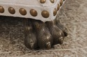 L73069: THOMASVILLE Pair Of Tufted Leather Stools