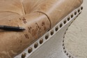 L73069: THOMASVILLE Pair Of Tufted Leather Stools