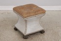 L73069: THOMASVILLE Pair Of Tufted Leather Stools