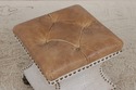 L73069: THOMASVILLE Pair Of Tufted Leather Stools