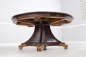 73074: Vintage Regency Style Mahogany Radial Table