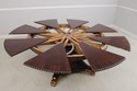 73074: Vintage Regency Style Mahogany Radial Table