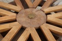 73074: Vintage Regency Style Mahogany Radial Table