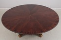 73074: Vintage Regency Style Mahogany Radial Table