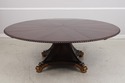 73074: Vintage Regency Style Mahogany Radial Table