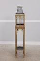 L73122: Neo-Gothic Painted Wood & Wire Birdcage On