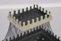 L73122: Neo-Gothic Painted Wood & Wire Birdcage On