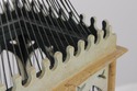 L73122: Neo-Gothic Painted Wood & Wire Birdcage On