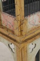 L73122: Neo-Gothic Painted Wood & Wire Birdcage On