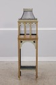 L73122: Neo-Gothic Painted Wood & Wire Birdcage On