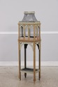 L73122: Neo-Gothic Painted Wood & Wire Birdcage On