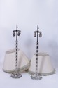 LF73128: Pair Of Tall Mid Century Modern Crystal &