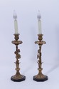 LF73129: Pair Of Bronze Louis XV Style Table Lamps