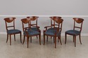 L73132: Set of 6 Biedermeier Style Satinwood Dinin