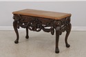 L73135: MAITLAND SMITH Mahogany Leather Top Consol