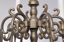 F73148: Colonial Style Brass 6 Light Chandelier