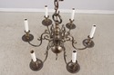 F73148: Colonial Style Brass 6 Light Chandelier