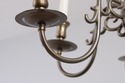 F73148: Colonial Style Brass 6 Light Chandelier