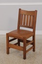 F73149: Antique L&JG STICKLEY Mission Oak Leather 
