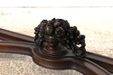 F73154: Vintage Carved Walnut Marble Top Sideboard