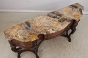 F73154: Vintage Carved Walnut Marble Top Sideboard