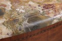F73154: Vintage Carved Walnut Marble Top Sideboard